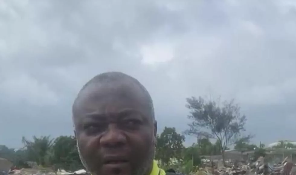 Georgin Mbeng, sécretaire général du SNEC-UOB dans la zone dite Derrière l’Assemblée nationale.
