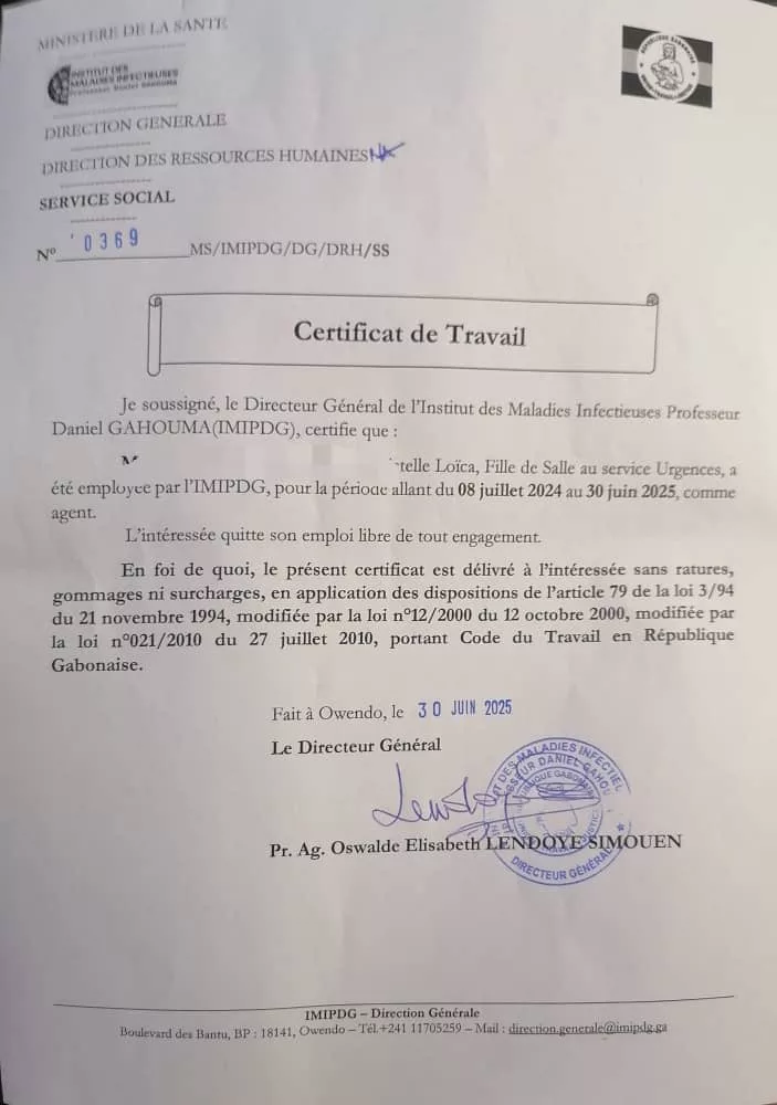 [Gabon : Licenciement controversé à l’IMIPDG] Dérives managériales sous l’autorité du Docteur Oswald Lendoye