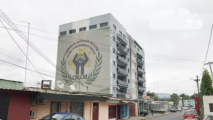 Siège de la commission nationale de lutte contre la corruption et l'enrichissement illicite de Libreville.
