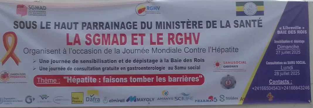 Compagne sanitaire à Libreville à l'occasion de la journée mondiale de lutte contre l'hépatite.