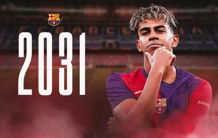 Lamine Yamal lié au FC Barcelone jusqu'en 2031.