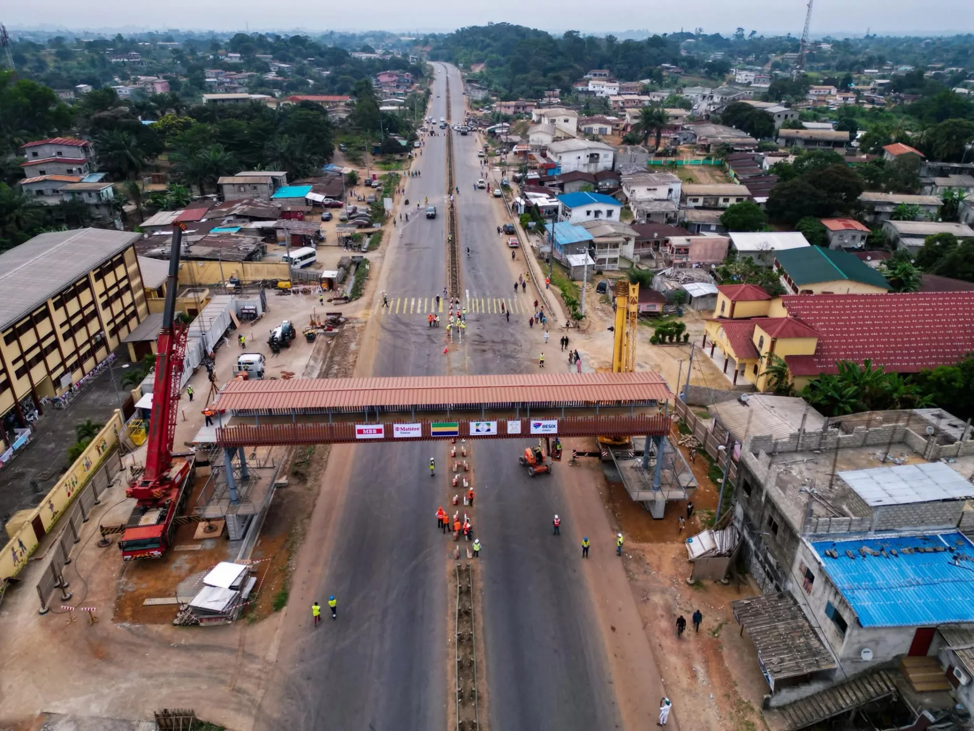 Une vue de la passerelle de Bizango-PK13.