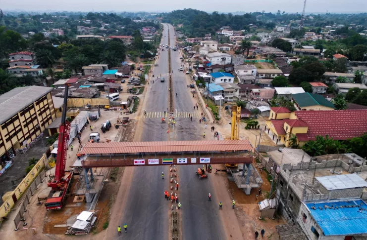 Une vue de la passerelle de Bizango-PK13.