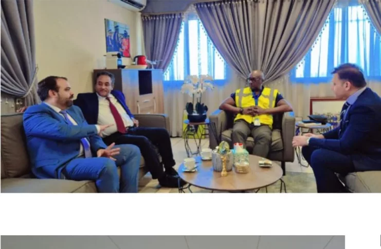 La délégation d'Emirates conduite son représentant, Afrique Paulos Legesse, reçue par le DG de l'Anac E. T. Franck Moussavou.