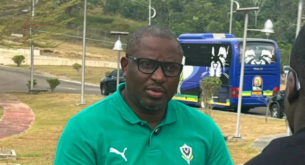 Le sélectionneur national Thierry Mouyouma lors de son interview accordée au quotidien L'Union.