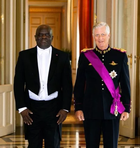 Régis Immongault a présenté ses lettres de créances à Sa Majesté Philippe, Roi des Belges.