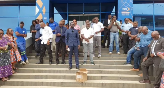 Les membres du Synatel lors de leur assemblée nationale de ce mercredi 17 septembre.