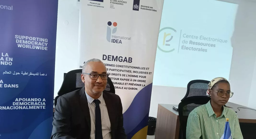 Nicholas Matatu et Grâce Nguema lors de leur conférence de presse.