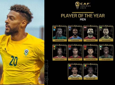 Denis Bouanga parmi les 10 meilleurs joueurs du continent.