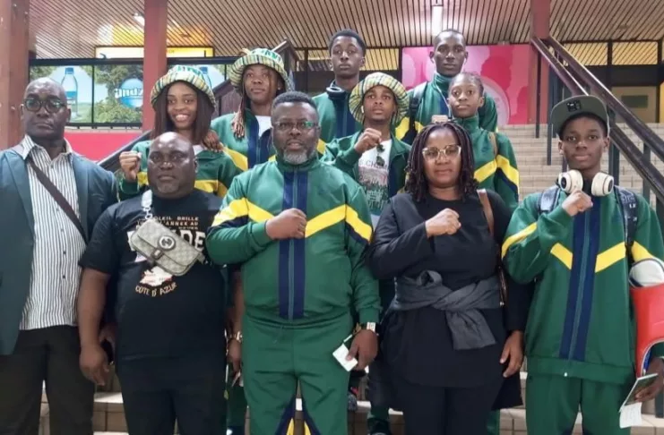 La délégation gabonaise pour les Mondiaux de Wuxi.