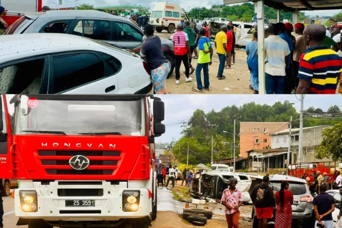 5 morts et plusieurs blessés graves dans un accident de circulation au PK13 près de Libreville.