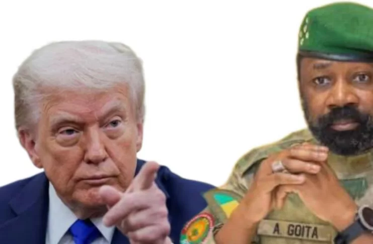 Les Présidents américain, Donald Trump, et malien, Assimi Goïta. En réponse à la mesure de caution de visa américaine, Bamako a instauré une stricte réciprocité,