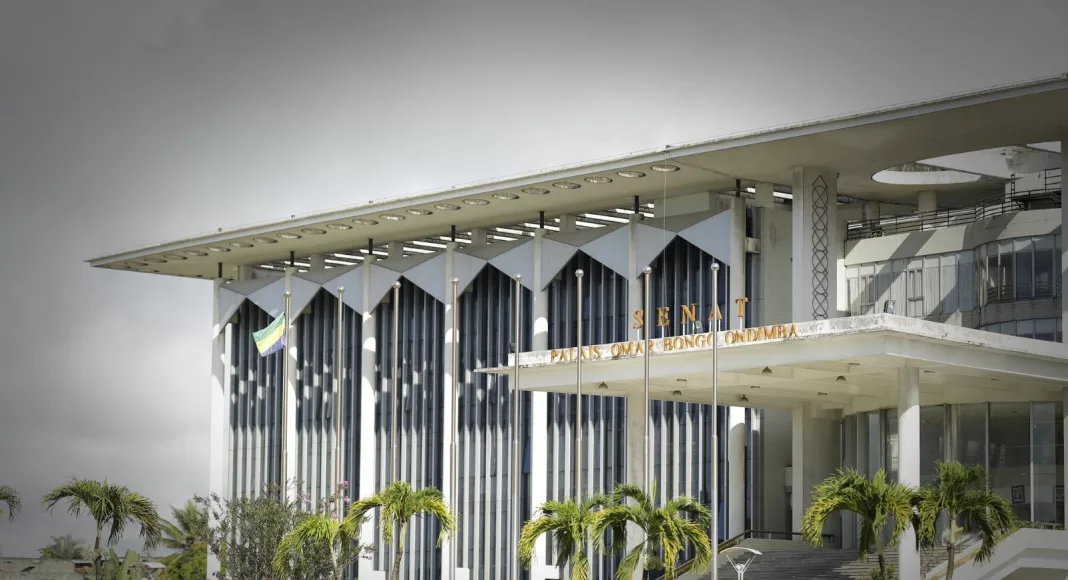 Palais Omar Bongo, siège du Sénat. Le dépôt des candidatures pour l'élection des futurs 70 sénateurs est ouvert du 20 au 22 octobre 2025.