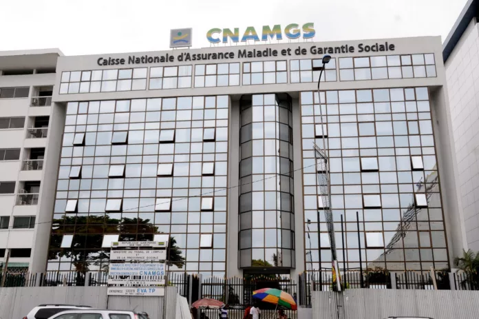 L'immeuble de la CNAMGS, qui semble désormais 