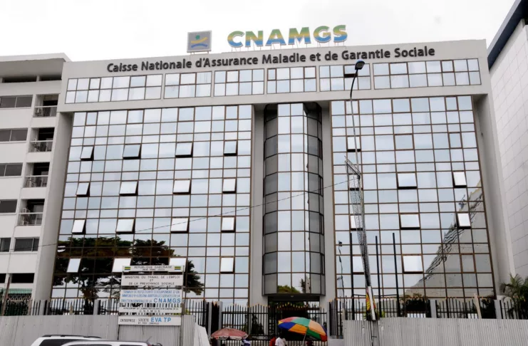 L'immeuble de la CNAMGS, qui semble désormais 