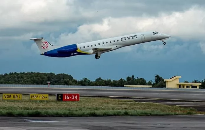 Africa united airlines lance sa ligne Libreville–Oyem, le 31 octobre 2025 au tarif promotionnel à 89 700 FCFA.