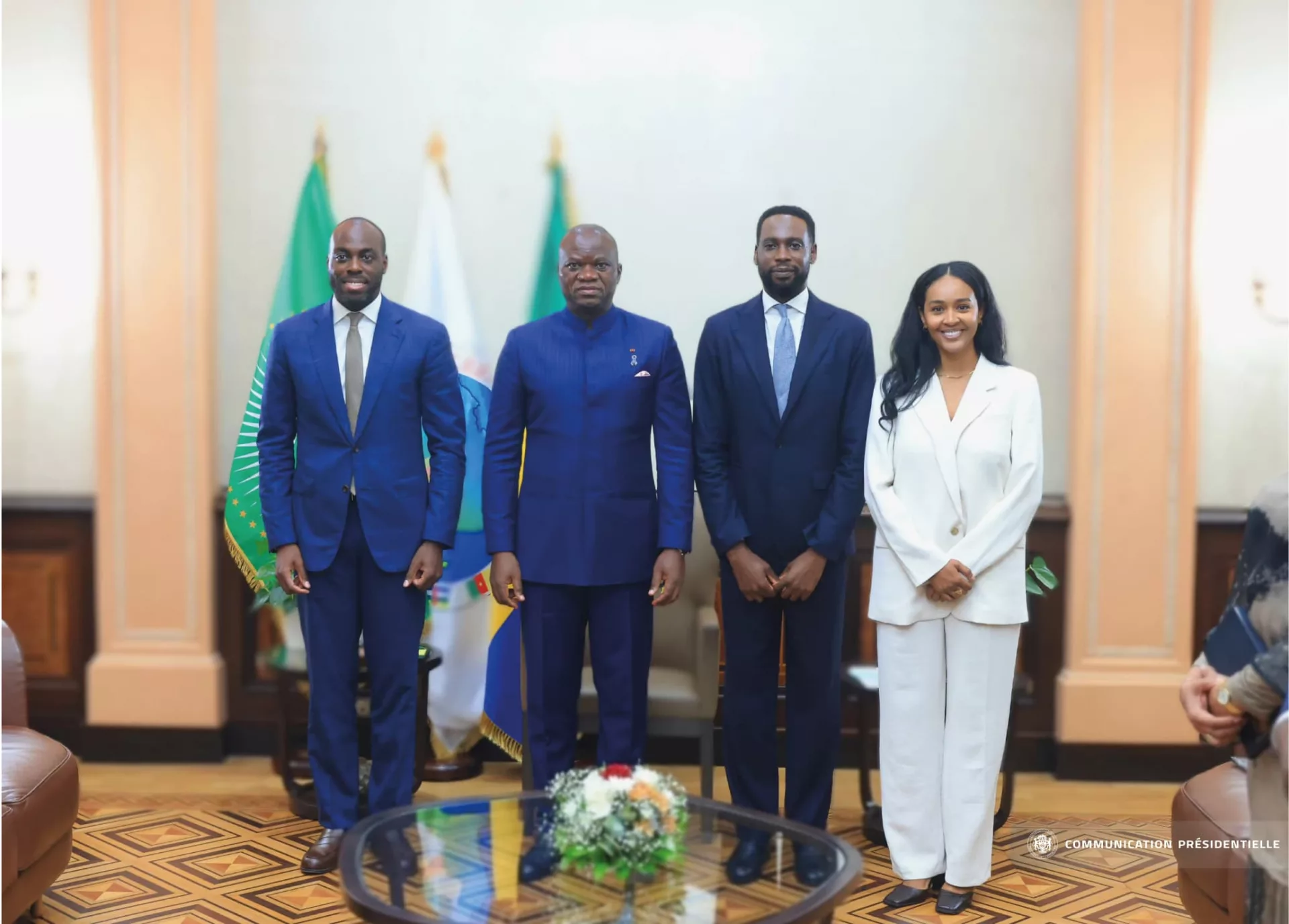 Brice Clotaire Oligui Nguema, et une délégation du Forum économique mondial (FEM).