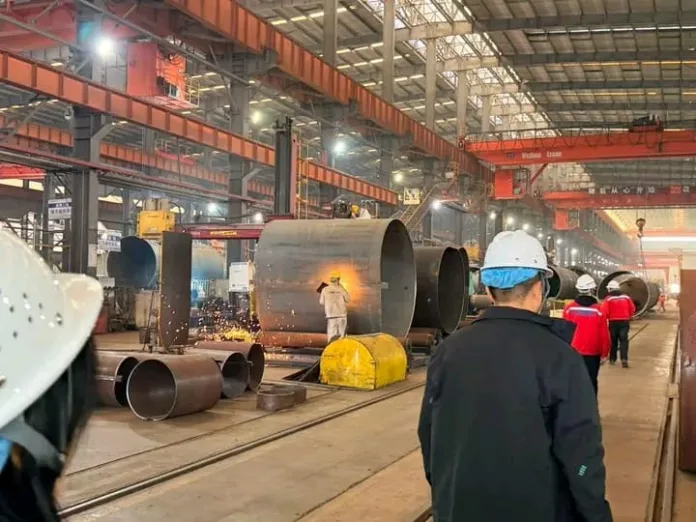 Vue des équipements de stockage et de remplissage de gaz butane fabriqués par la société CIMC ENRIC, destinés à renforcer la sécurité d’approvisionnement du Gabon.