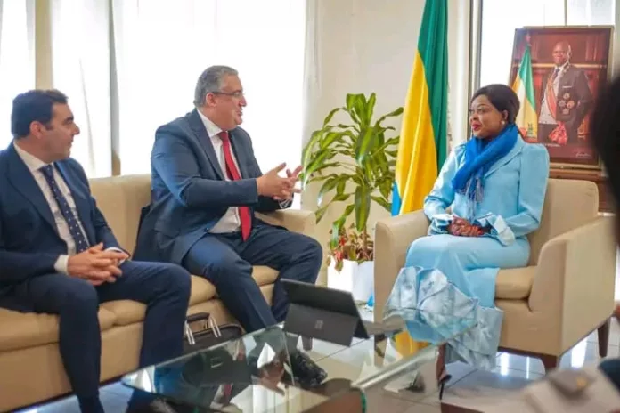 La ministre de l’Entrepreneuriat, du commerce et des PME-PMI, Gninga Chaning Zenaba, en audience avec les responsables de l’entreprise CLOUD CONTROL autour du projet de création d’un village technologique au Gabon.