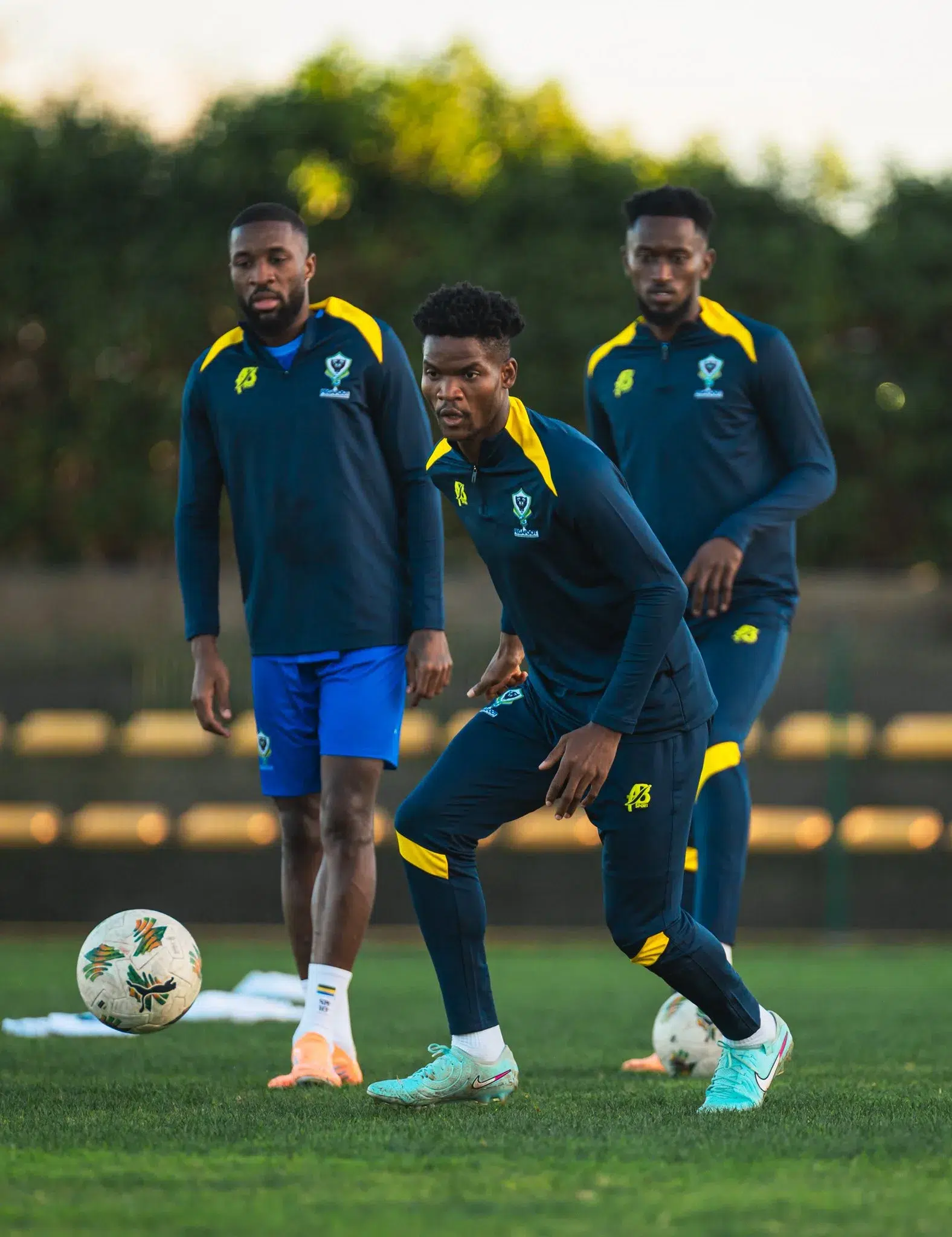 Les pantheres à l'entrainement avec les nouveaux equipements fournis par AB Sport.
