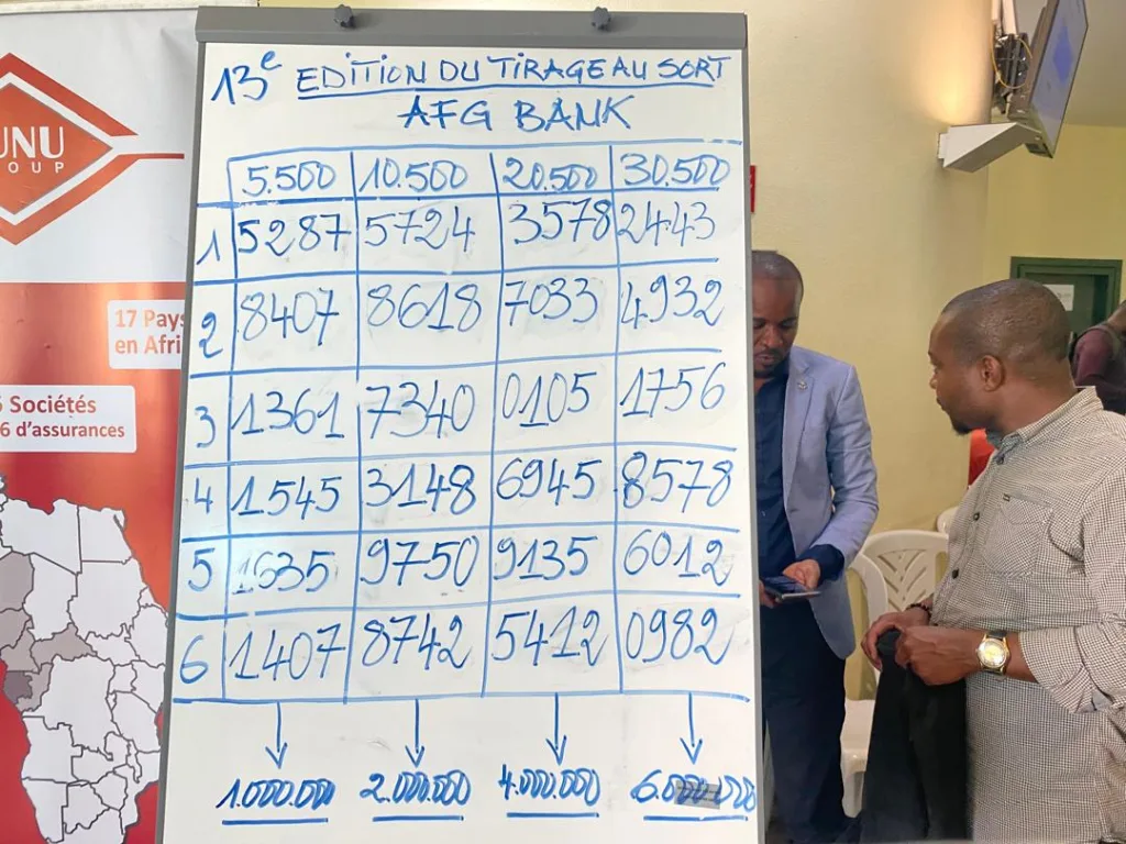 « Epargne+ » : levier puissant d’AFG Bank pour encourager l’épargne au Gabon 1 Le tableau récapitulatif des numéros tirés au sort lors de cette 13e édition