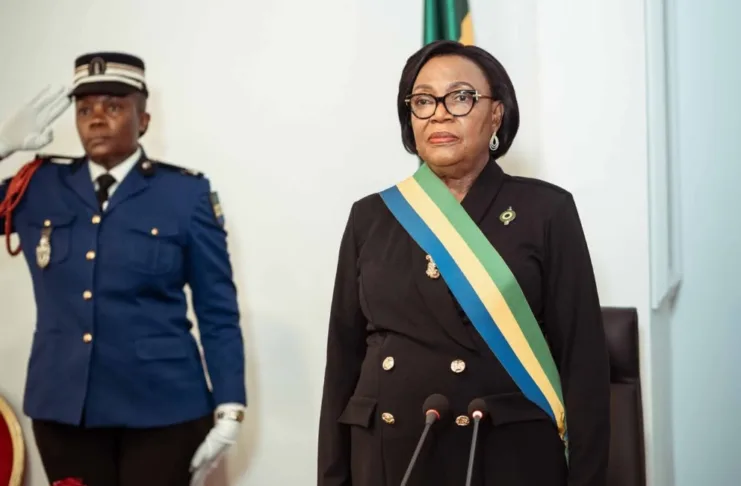 La Présidente du Sénat lors de la cérémonie de clôture de la mandature du Sénat de la Transition.