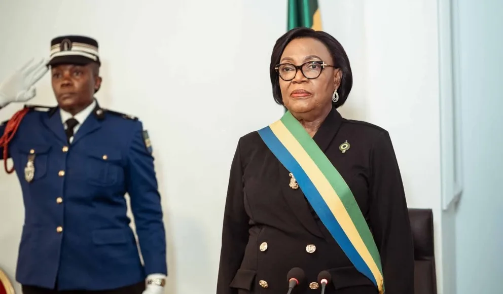 La Présidente du Sénat lors de la cérémonie de clôture de la mandature du Sénat de la Transition.