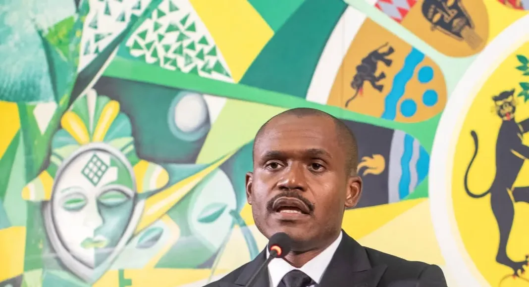 Théophane Nzame-Nze Biyoghe lors de sa conférence de presse de ce 21 janvier.