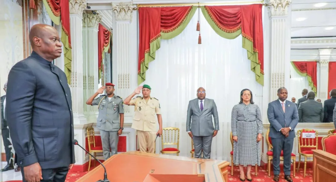 Brice Clotaire Oligui Nguema, a reçu en audience, le 28 janvier 2026 à Libreville, les représentants des syndicats du ministère du Pétrole et du Gaz.