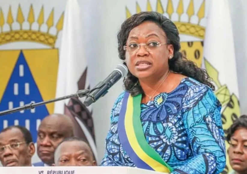 La présidente du Sénat, Huguette Yvonne Awori Onanga, lors de son allocution solennelle devant le chef de l’État le 8 janvier 2026. Elle a réaffirmé l'engagement de la Chambre haute à faire de la décentralisation un levier de développement concret pour les collectivités locales