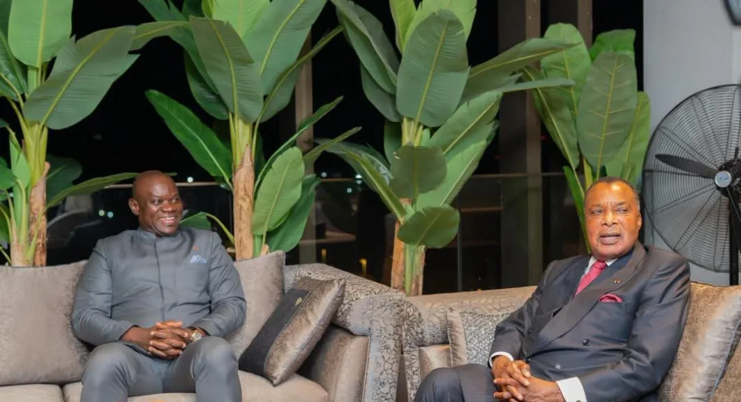 Brice Clotaire Oligui Nguema à son arrivée dans la capitale congolaise, en amont du sommet extraordinaire des chefs d’État de la CEMAC.