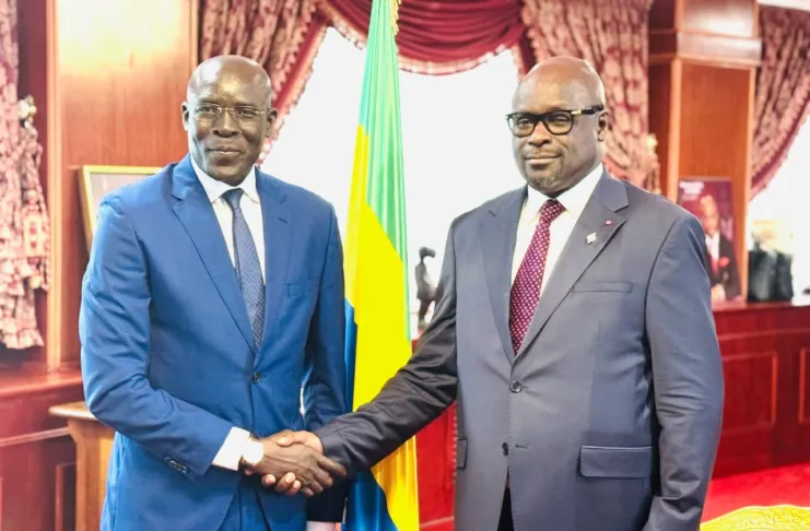Le président de l’Assemblée nationale lors de la rencontre avec l'ambassadeur du Sénégal.