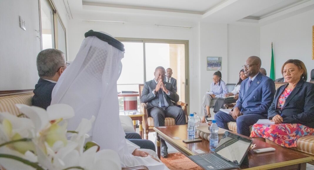 Le ministre de l’Agriculture, Pacôme Kossy, a reçu ce lundi à Libreville une délégation du groupe émirati E20 Investment LTD