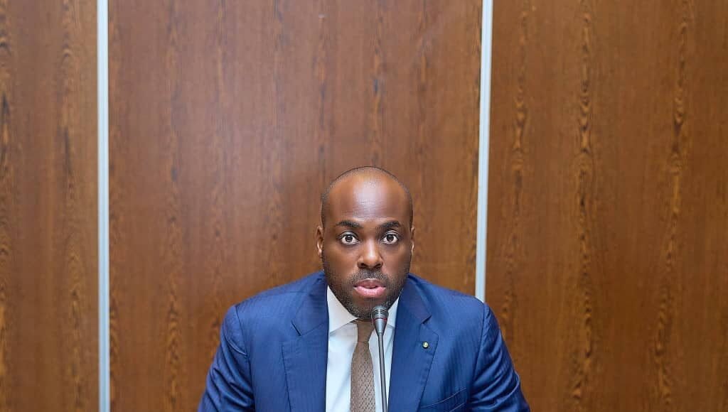 Mark Alexandre Doumba, ministre de l’Économie numérique, lors du 5ᵉ Comité de pilotage.