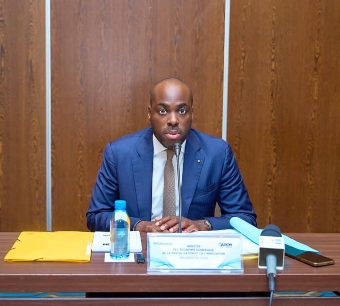 Mark Alexandre Doumba, ministre de l’Économie numérique, lors du 5ᵉ Comité de pilotage.