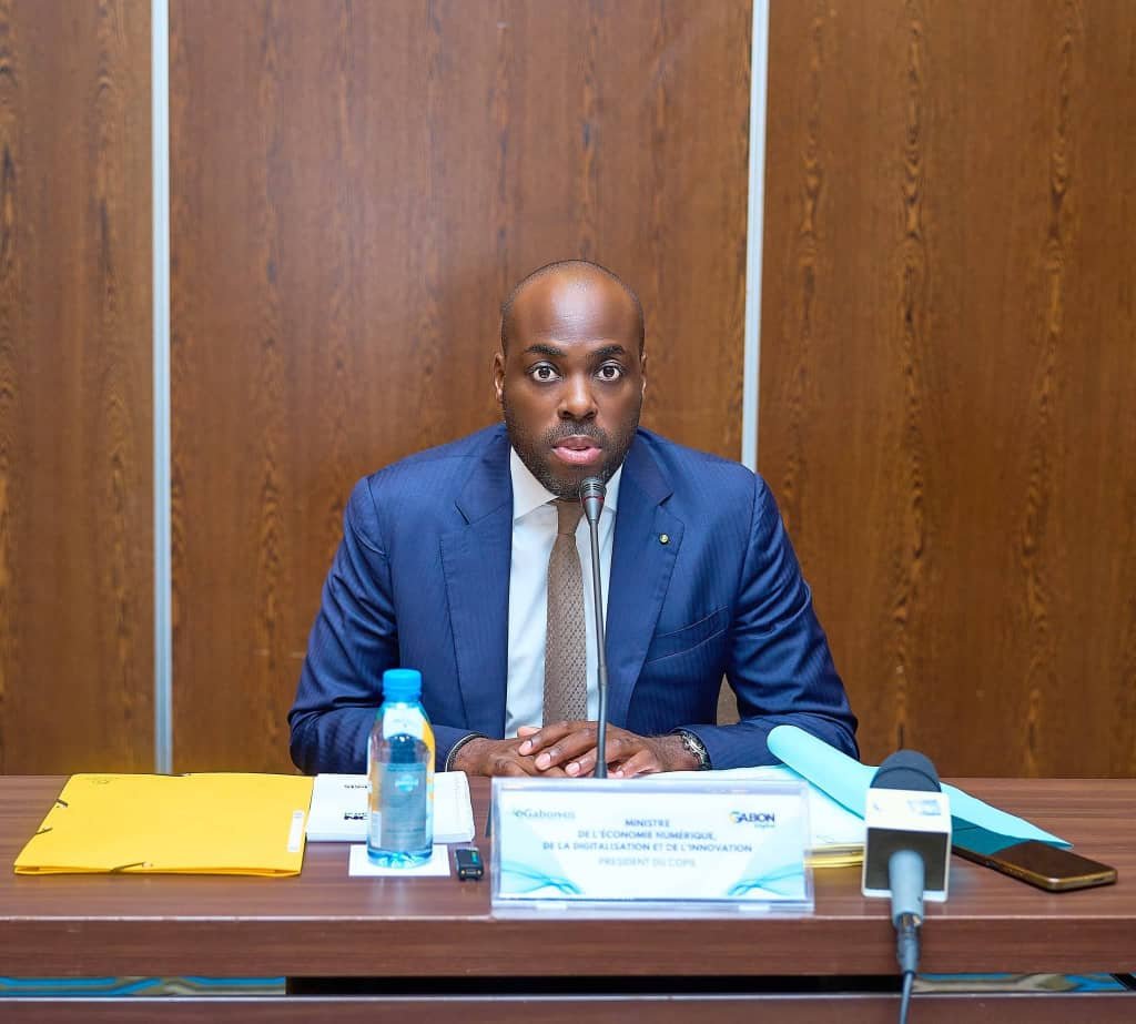 Mark Alexandre Doumba, ministre de l’Économie numérique, lors du 5ᵉ Comité de pilotage.