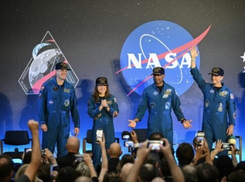 Cérémonie de bienvenue pour les astronautes d'Artemis II, le 11 avril 2026