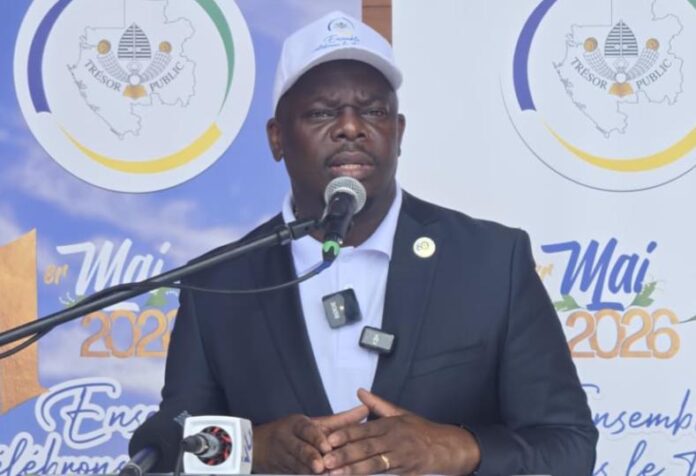 Steeven Luther Abouna Yangui, Directeur général de la Comptabilité publique et du Trésor, lors de son allocution du 1er mai 2026.