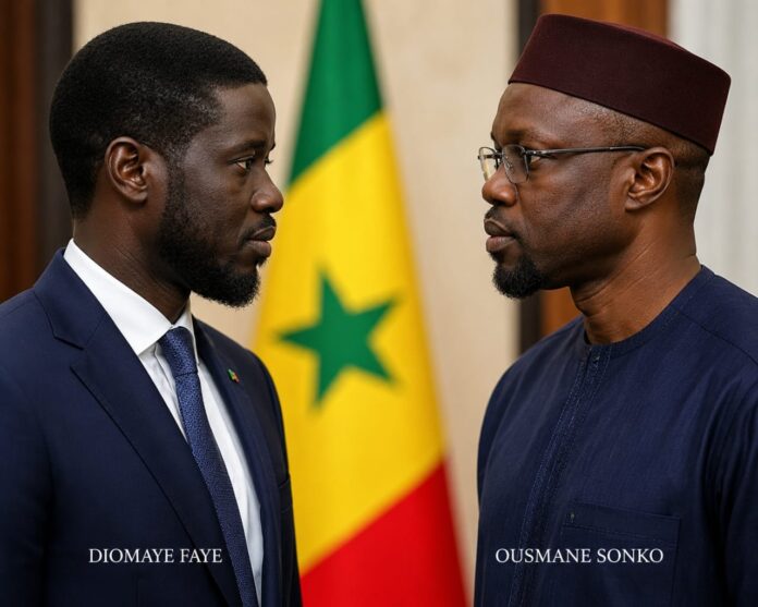 Entre fidélité politique et exigences du pouvoir : le face-à-face désormais historique entre Bassirou Diomaye Faye et Ousmane Sonko après la rupture au sommet de l’État sénégalais.
