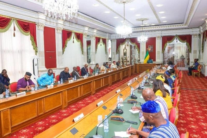 Brice Clotaire Oligui Nguema, a reçu, au palais du Bord de mer, les responsables des missions diplomatiques des pays africains accrédités au Gabon.
