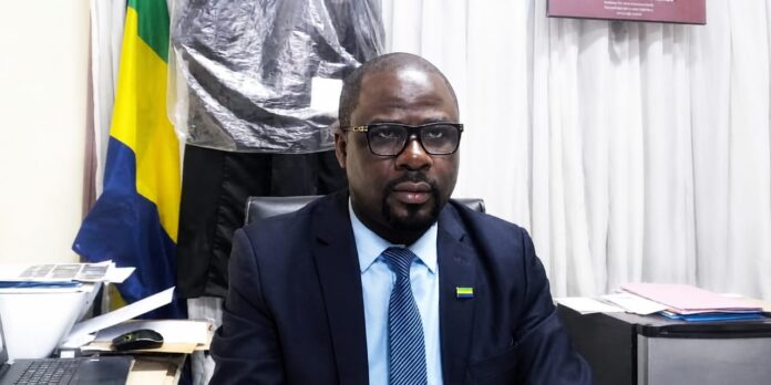 Guychard Ndong Mebalé, procureur de la République près le tribunal de première instance de Tchibanga, lors de sa communication du jeudi 23 juillet 2026 sur l’évolution de l’enquête.