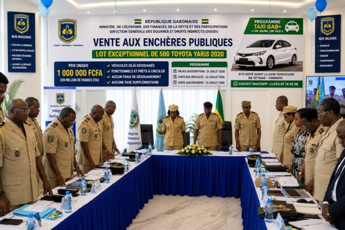 Les Douanes gabonaises annoncent une vente aux enchères publiques de 500 Toyota Yaris 2020. Souscriptions ouvertes jusqu’au 21 juillet 2026.