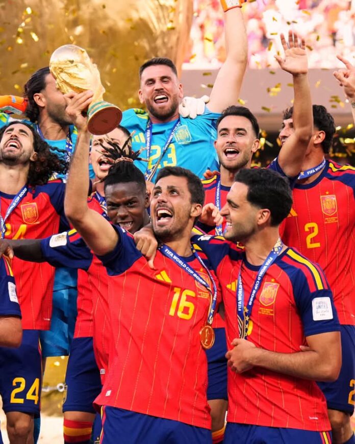 l'Espagne championne du Monde 16 ans après son dernier trophée mondial.