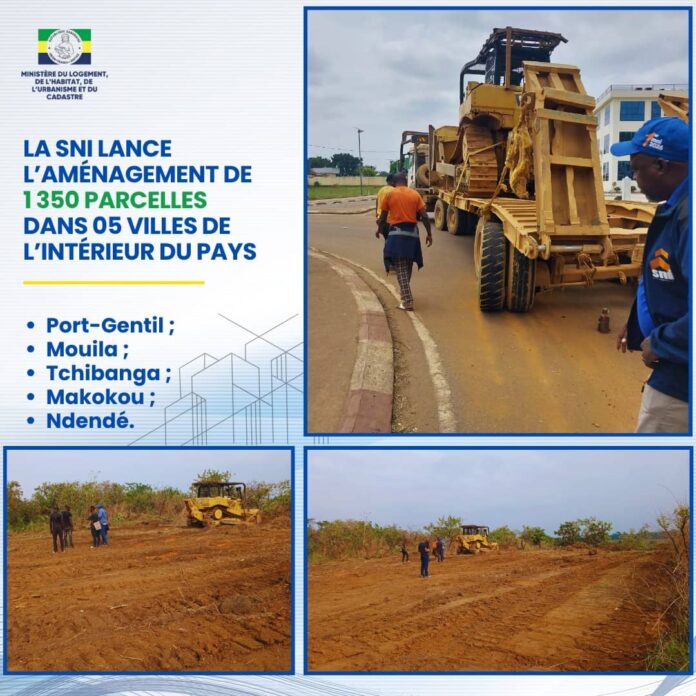 La SNI lance l’aménagement de 1.350 parcelles à Port-Gentil, Mouila, Tchibanga, Makokou et Ndendé