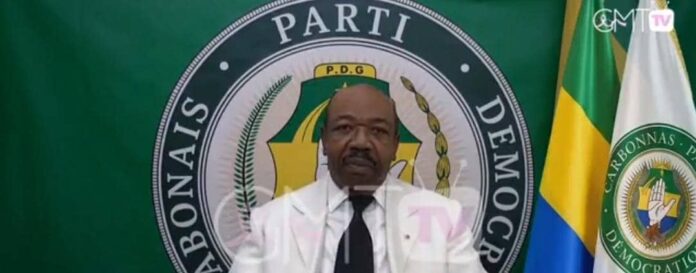 Ali Bongo lors de son intervention.